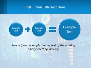 A Business Presentation With A Blue Background PowerPoint Template