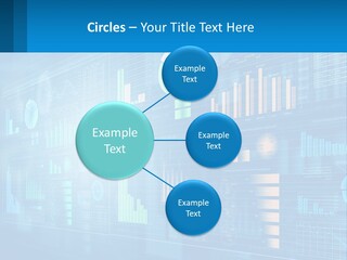 A Business Presentation With A Blue Background PowerPoint Template