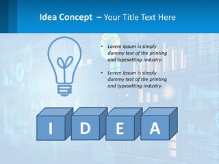 A Business Presentation With A Blue Background PowerPoint Template