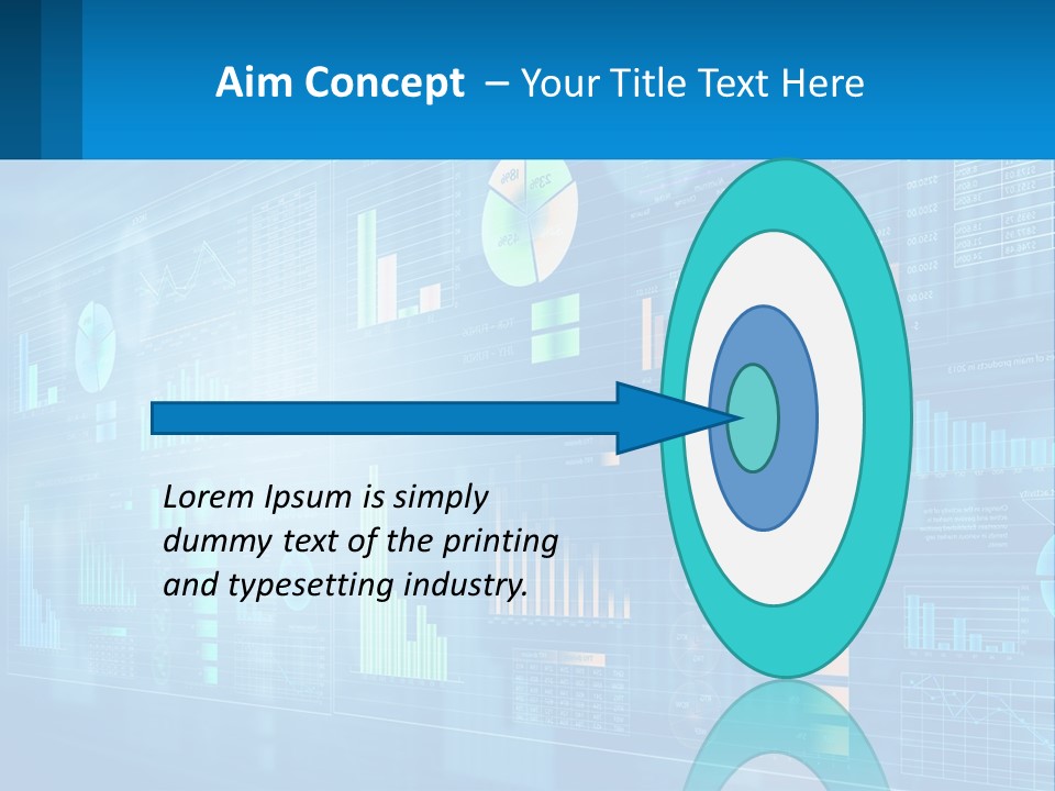 A Business Presentation With A Blue Background PowerPoint Template