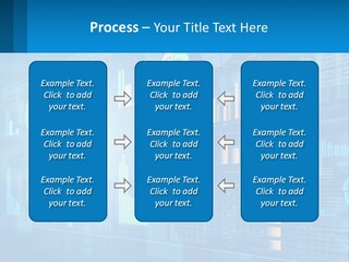 A Business Presentation With A Blue Background PowerPoint Template