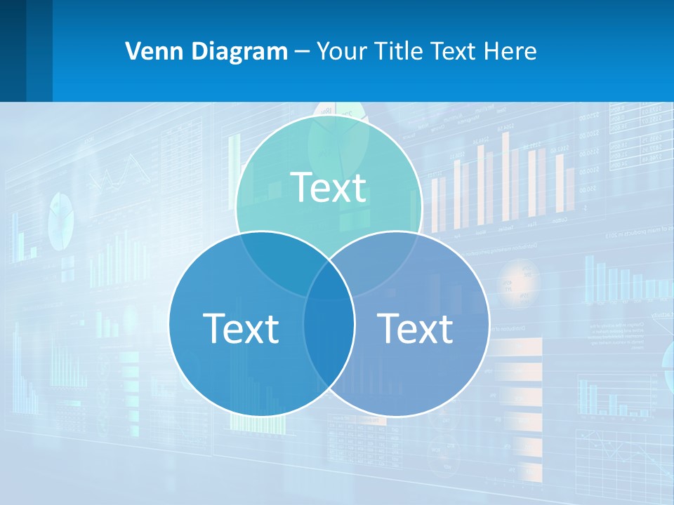 A Business Presentation With A Blue Background PowerPoint Template