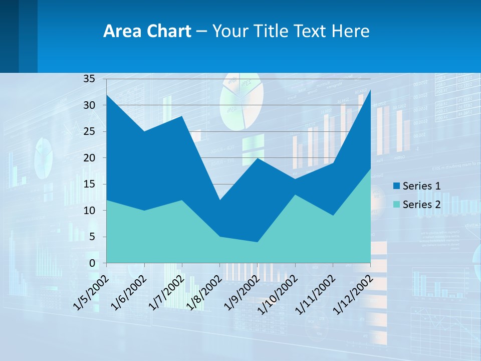 A Business Presentation With A Blue Background PowerPoint Template