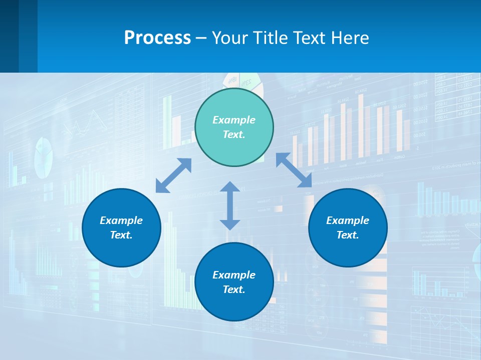 A Business Presentation With A Blue Background PowerPoint Template