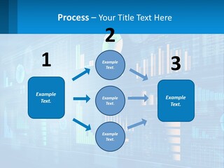 A Business Presentation With A Blue Background PowerPoint Template
