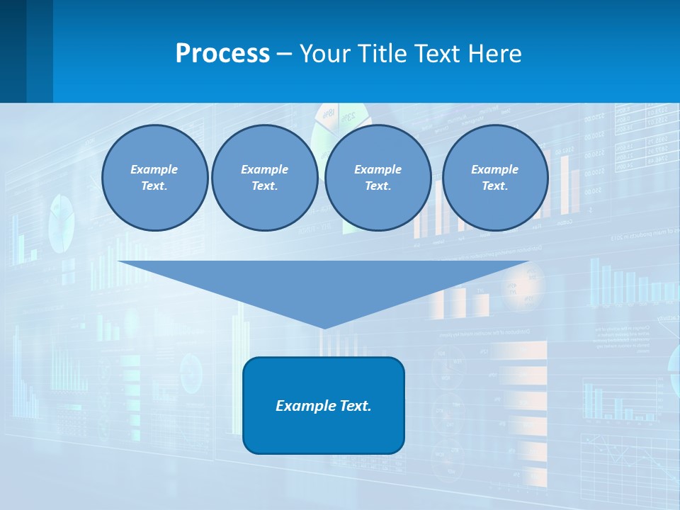 A Business Presentation With A Blue Background PowerPoint Template