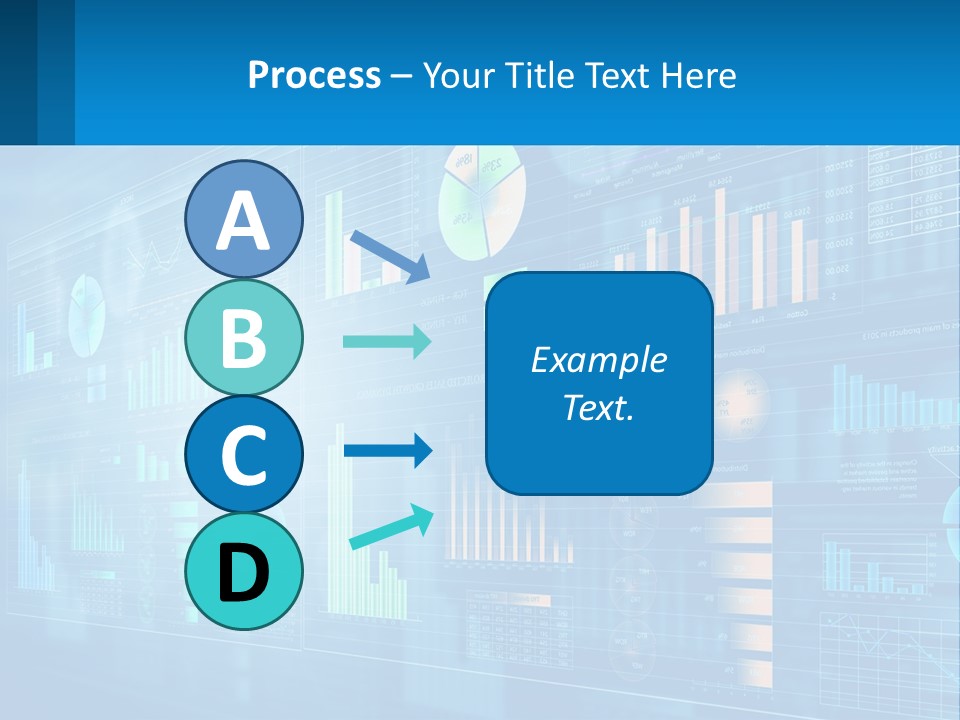 A Business Presentation With A Blue Background PowerPoint Template