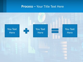 A Business Presentation With A Blue Background PowerPoint Template