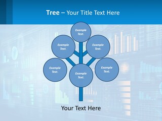 A Business Presentation With A Blue Background PowerPoint Template