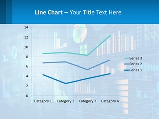A Business Presentation With A Blue Background PowerPoint Template