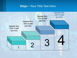 A Business Presentation With A Blue Background PowerPoint Template