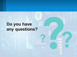 A Business Presentation With A Blue Background PowerPoint Template