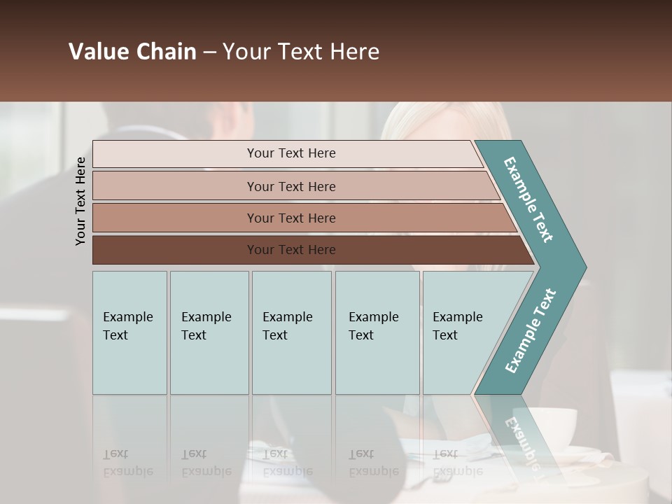 A Man And Woman Sitting At A Table Talking PowerPoint Template