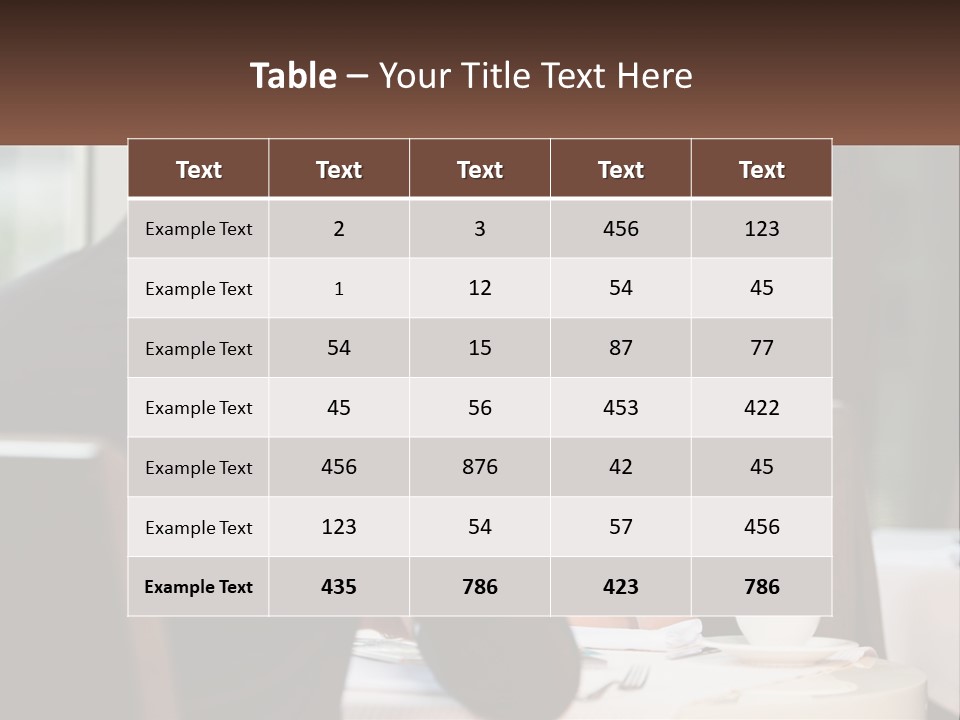 A Man And Woman Sitting At A Table Talking PowerPoint Template