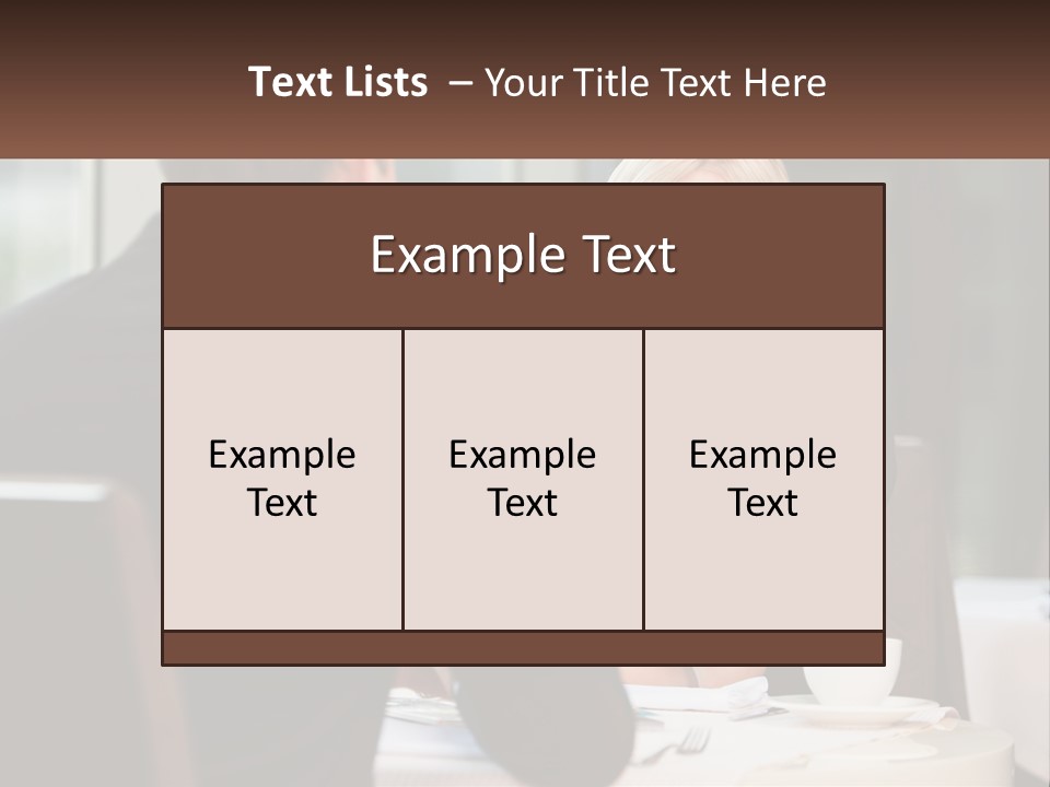 A Man And Woman Sitting At A Table Talking PowerPoint Template