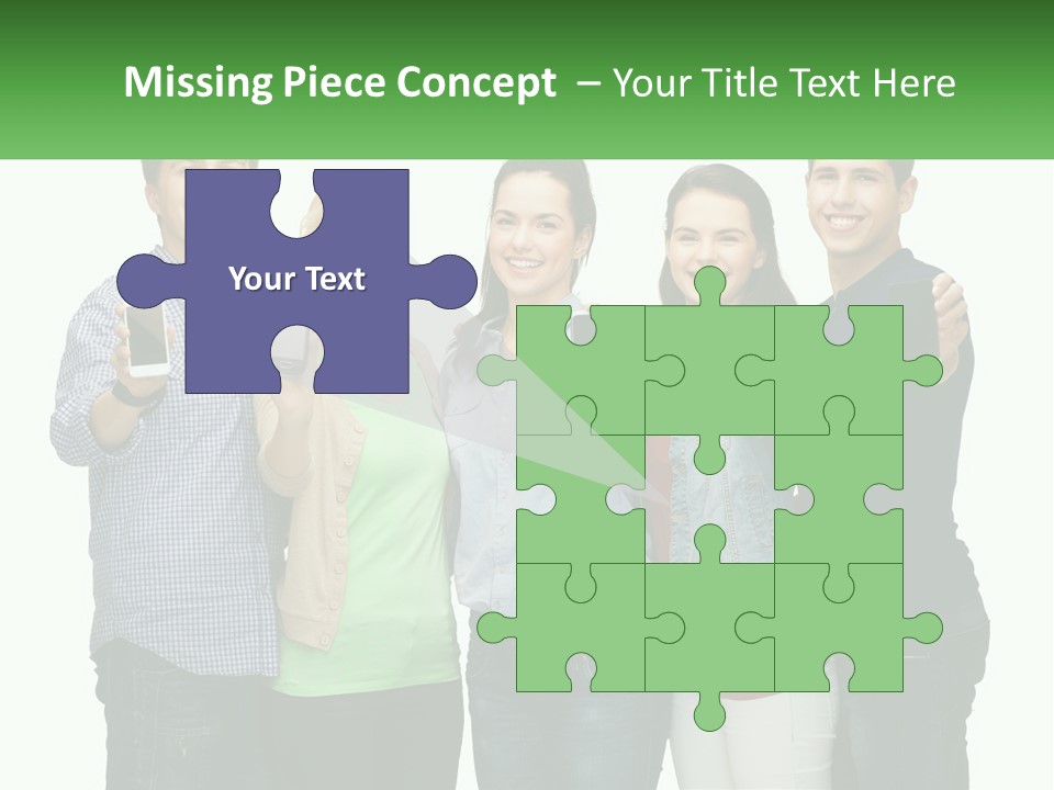 A Group Of People Holding Up Cell Phones PowerPoint Template