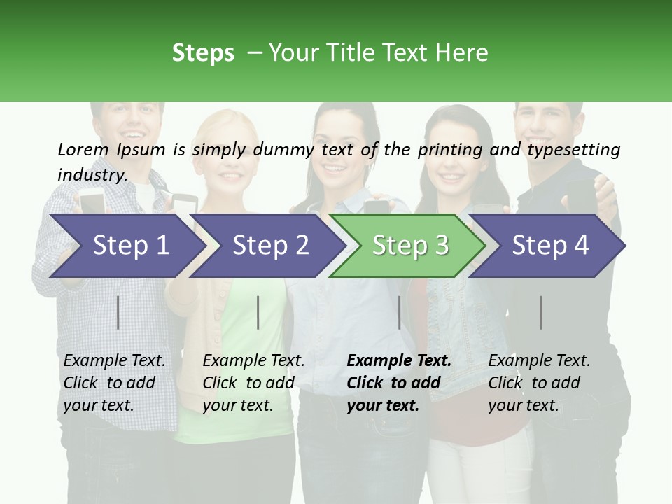 A Group Of People Holding Up Cell Phones PowerPoint Template