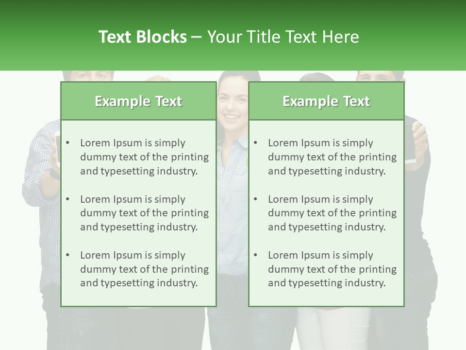 A Group Of People Holding Up Cell Phones PowerPoint Template