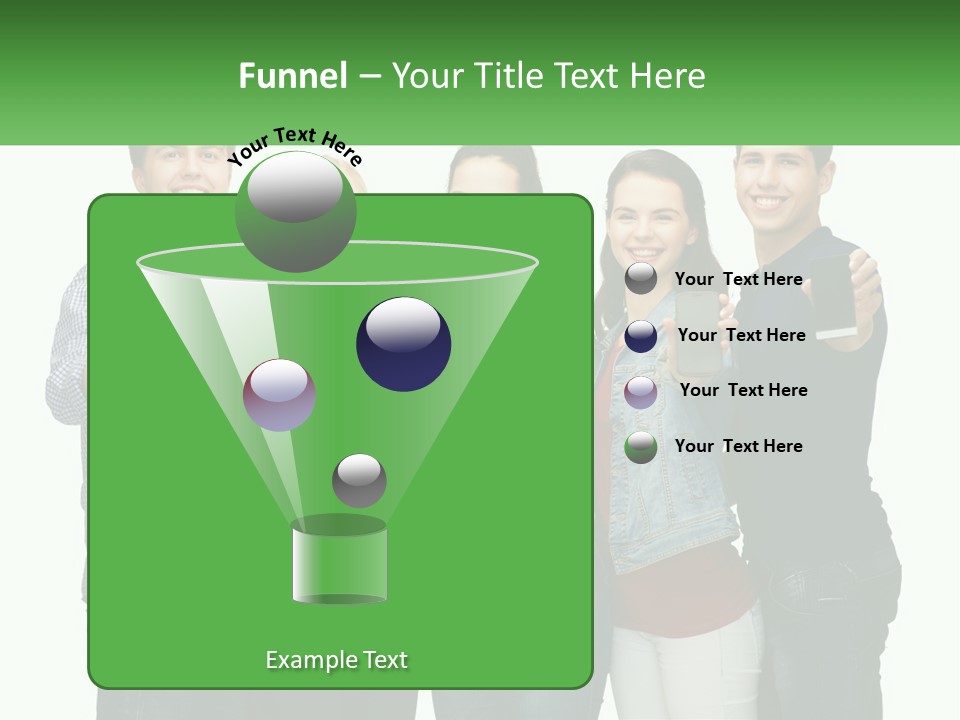 A Group Of People Holding Up Cell Phones PowerPoint Template