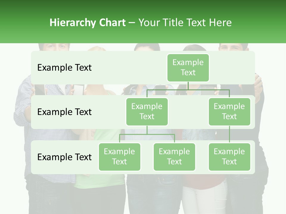 A Group Of People Holding Up Cell Phones PowerPoint Template