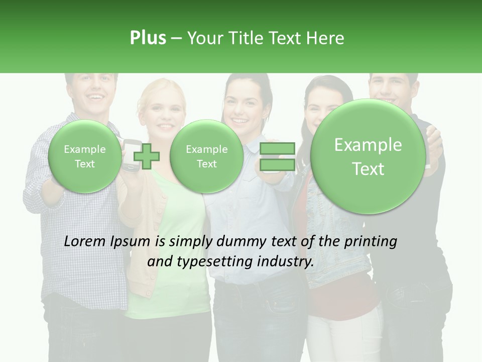 A Group Of People Holding Up Cell Phones PowerPoint Template