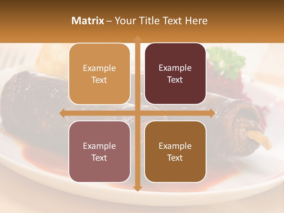A Plate Of Food With Meat And Vegetables On It PowerPoint Template