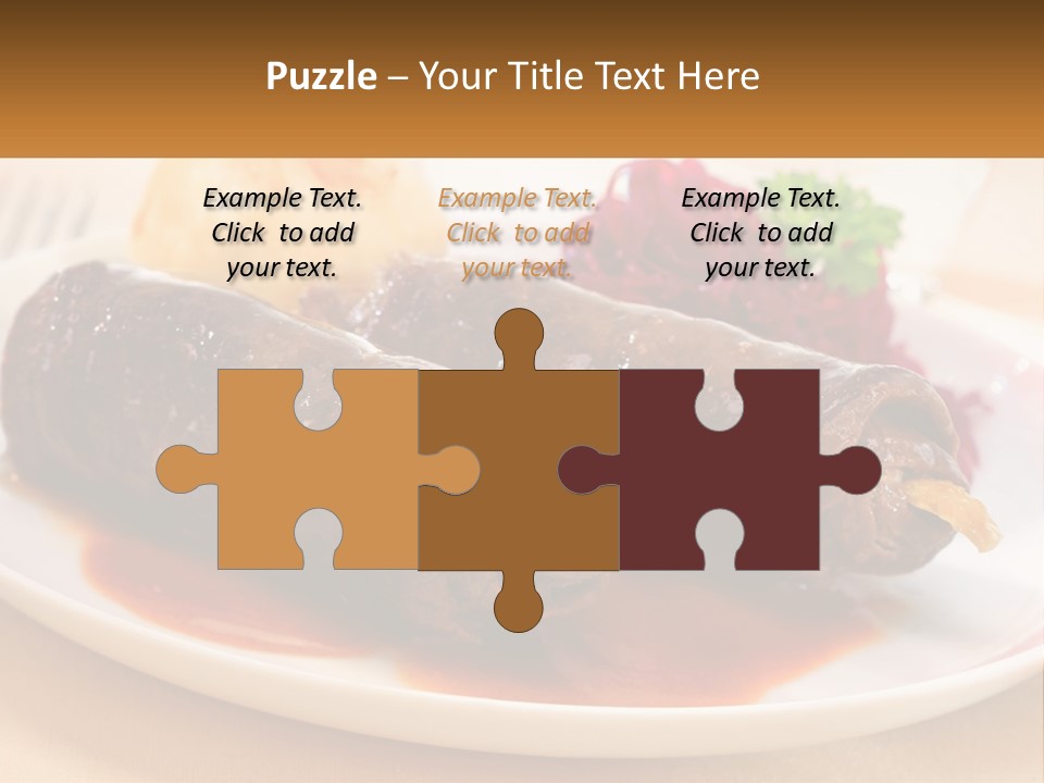 A Plate Of Food With Meat And Vegetables On It PowerPoint Template