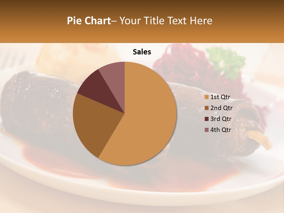 A Plate Of Food With Meat And Vegetables On It PowerPoint Template