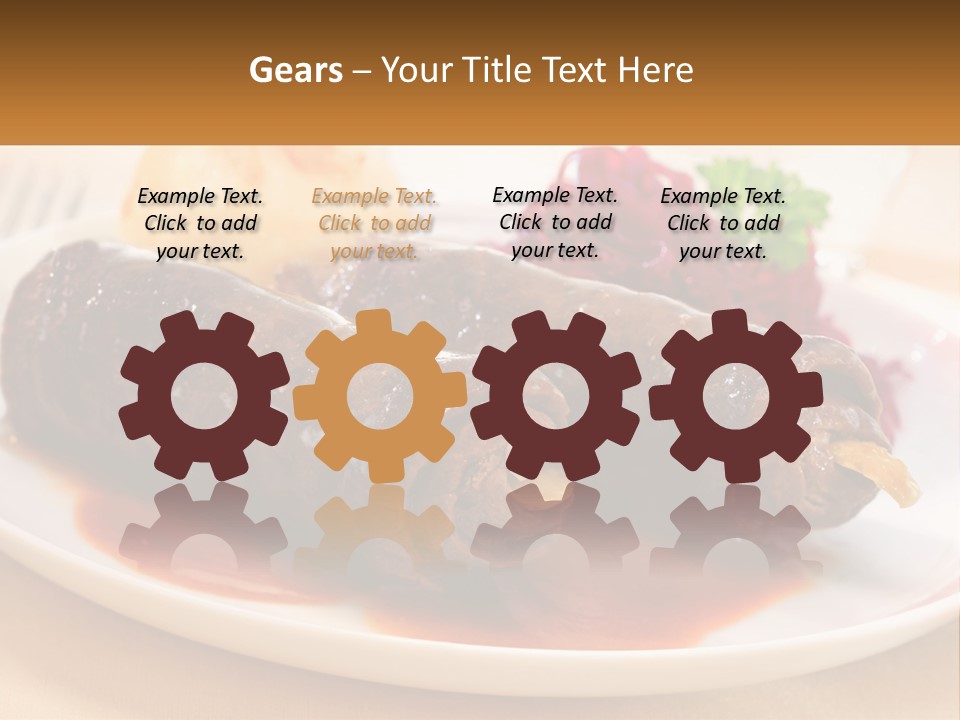 A Plate Of Food With Meat And Vegetables On It PowerPoint Template