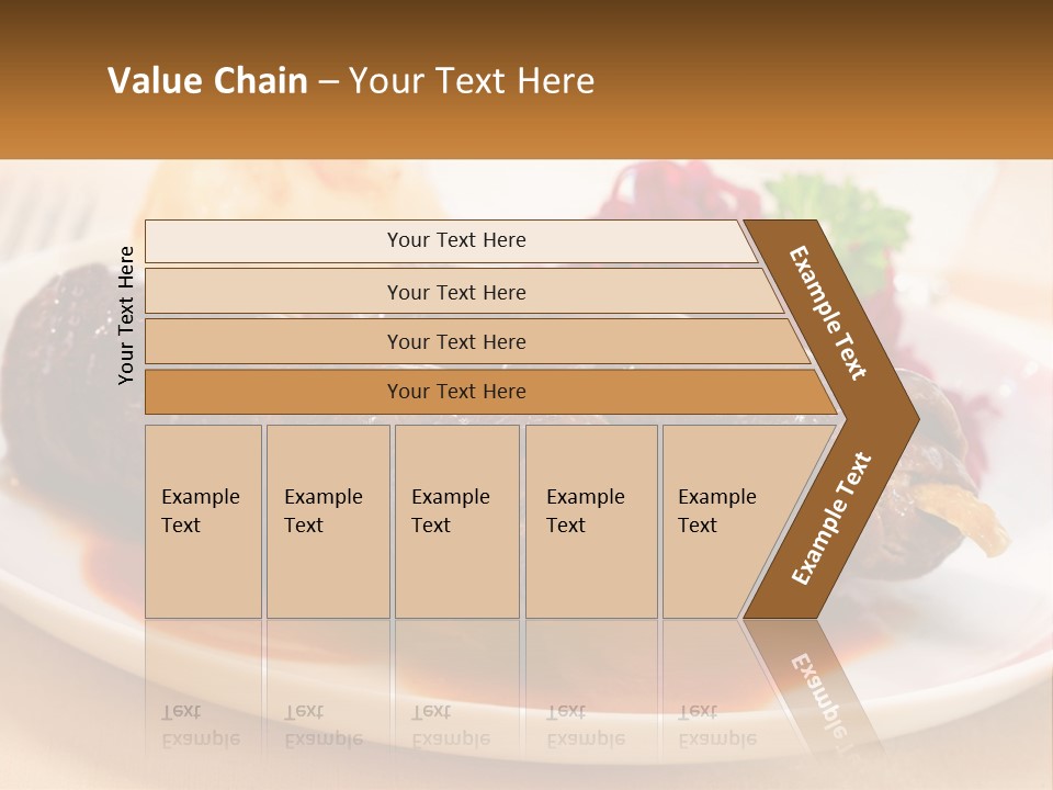 A Plate Of Food With Meat And Vegetables On It PowerPoint Template