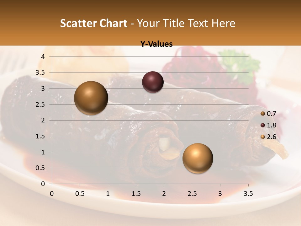 A Plate Of Food With Meat And Vegetables On It PowerPoint Template