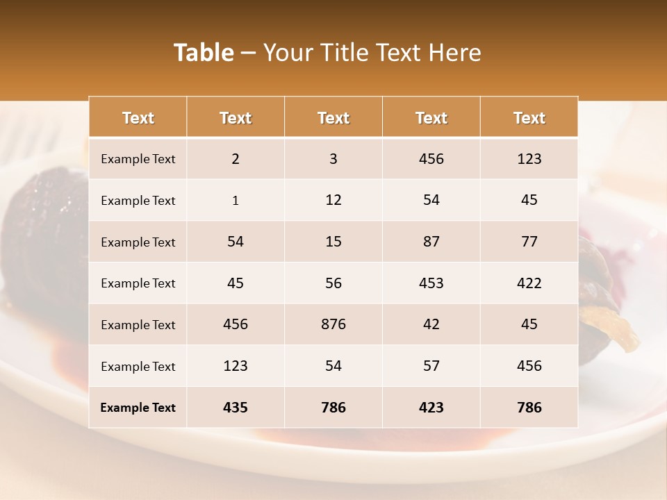 A Plate Of Food With Meat And Vegetables On It PowerPoint Template
