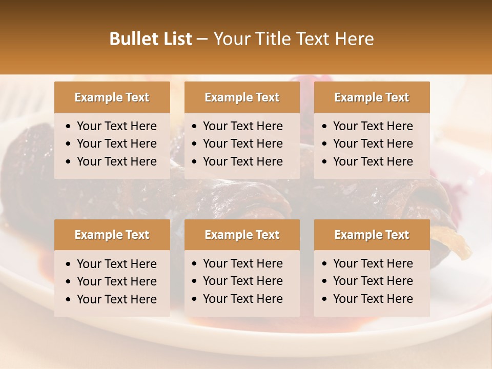 A Plate Of Food With Meat And Vegetables On It PowerPoint Template