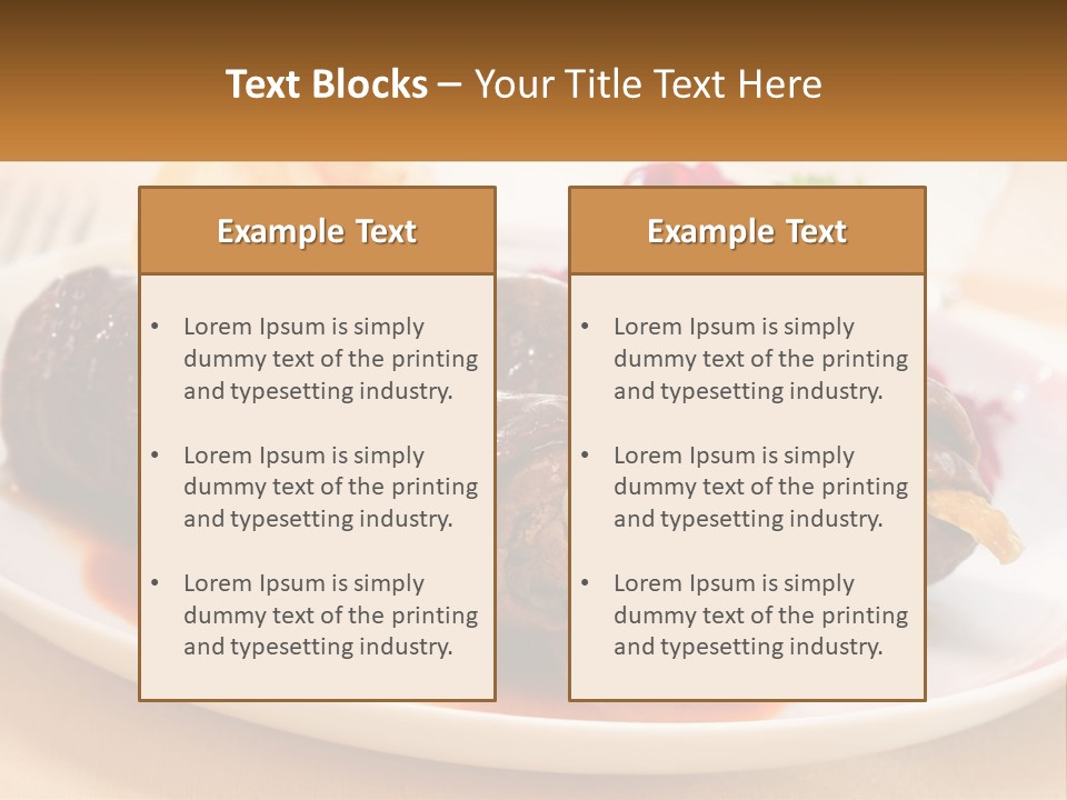 A Plate Of Food With Meat And Vegetables On It PowerPoint Template