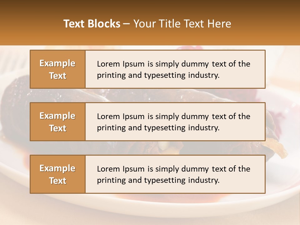A Plate Of Food With Meat And Vegetables On It PowerPoint Template