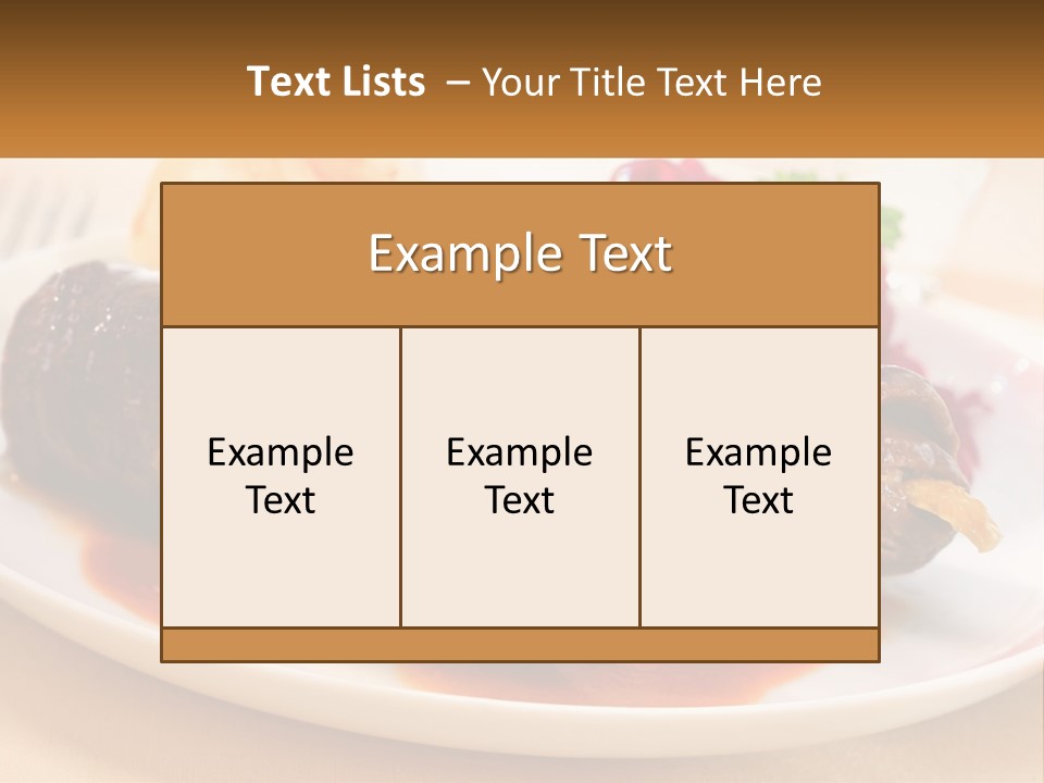 A Plate Of Food With Meat And Vegetables On It PowerPoint Template