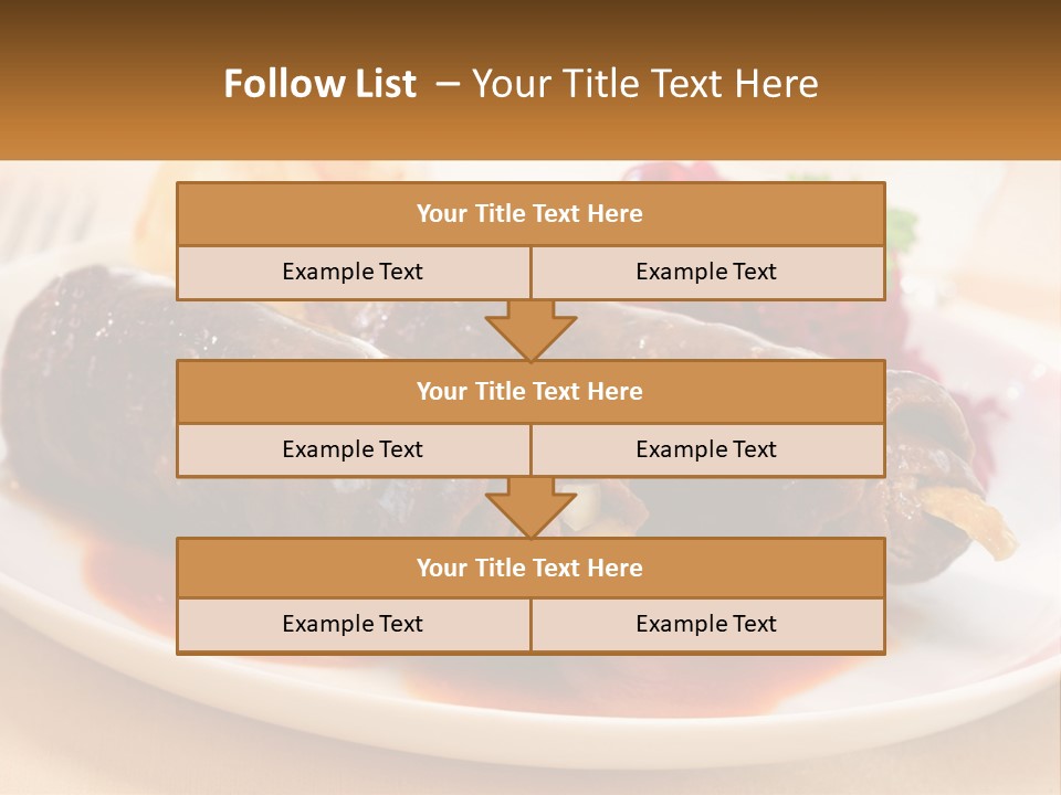 A Plate Of Food With Meat And Vegetables On It PowerPoint Template