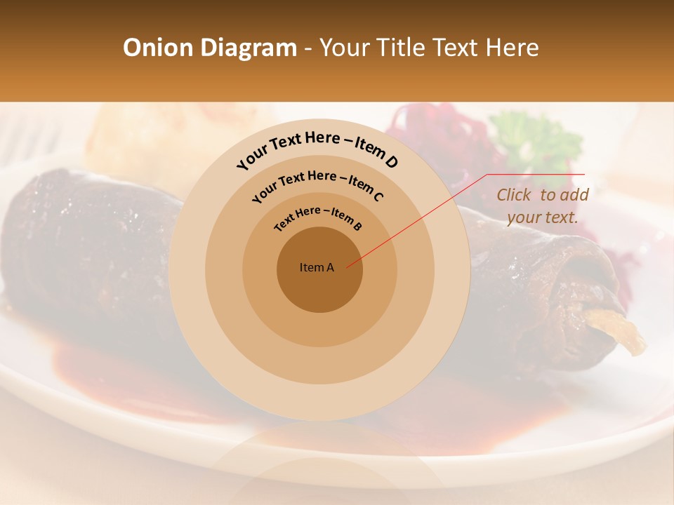 A Plate Of Food With Meat And Vegetables On It PowerPoint Template