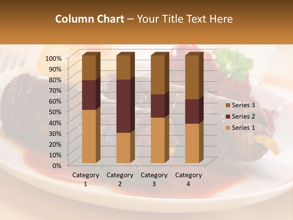 A Plate Of Food With Meat And Vegetables On It PowerPoint Template