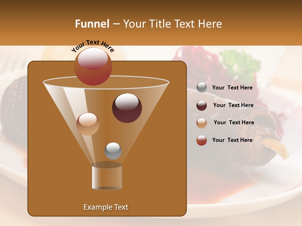 A Plate Of Food With Meat And Vegetables On It PowerPoint Template
