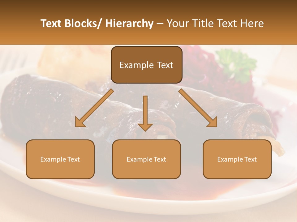 A Plate Of Food With Meat And Vegetables On It PowerPoint Template