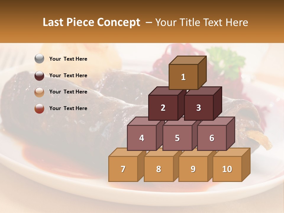 A Plate Of Food With Meat And Vegetables On It PowerPoint Template
