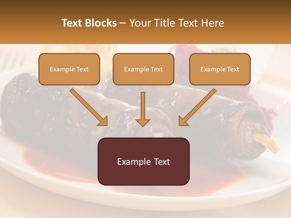 A Plate Of Food With Meat And Vegetables On It PowerPoint Template