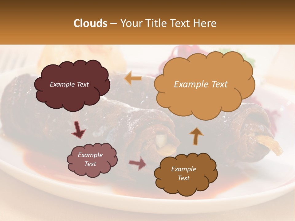 A Plate Of Food With Meat And Vegetables On It PowerPoint Template