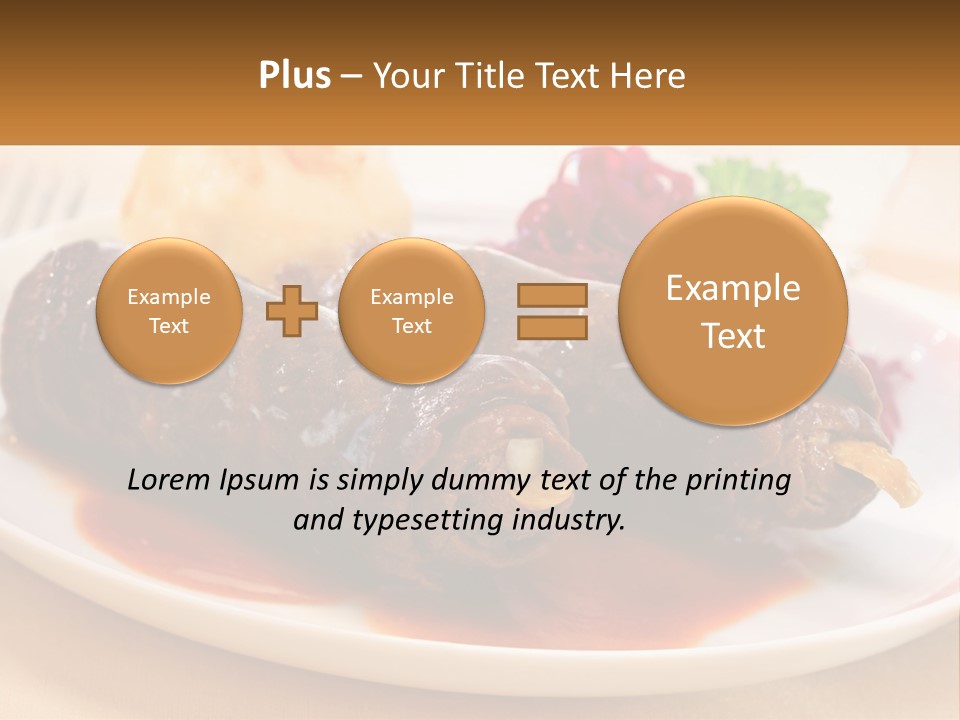 A Plate Of Food With Meat And Vegetables On It PowerPoint Template