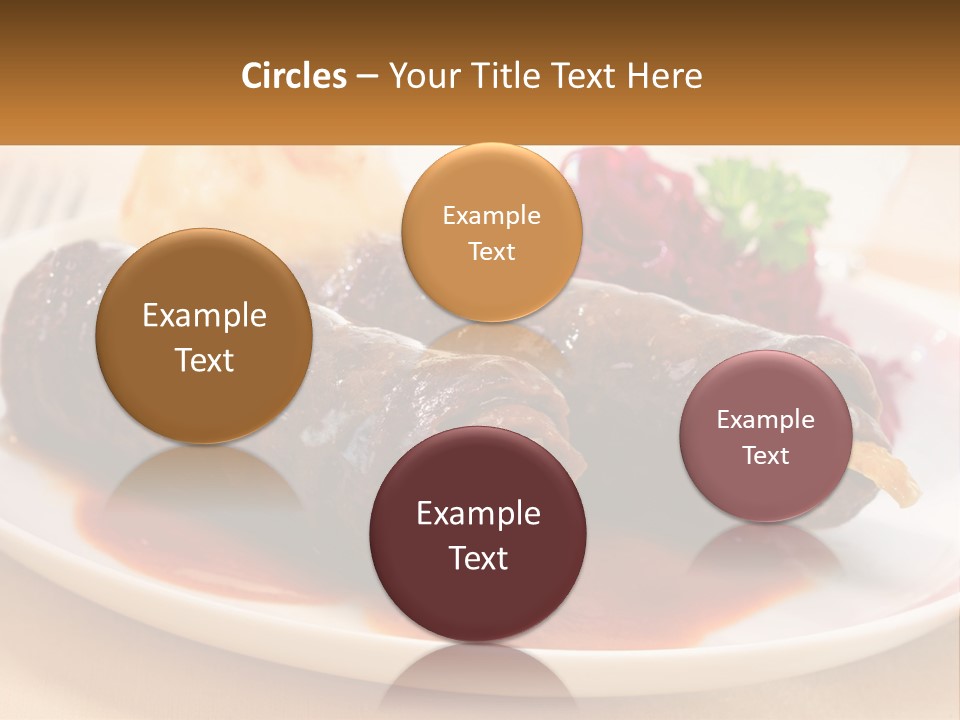 A Plate Of Food With Meat And Vegetables On It PowerPoint Template