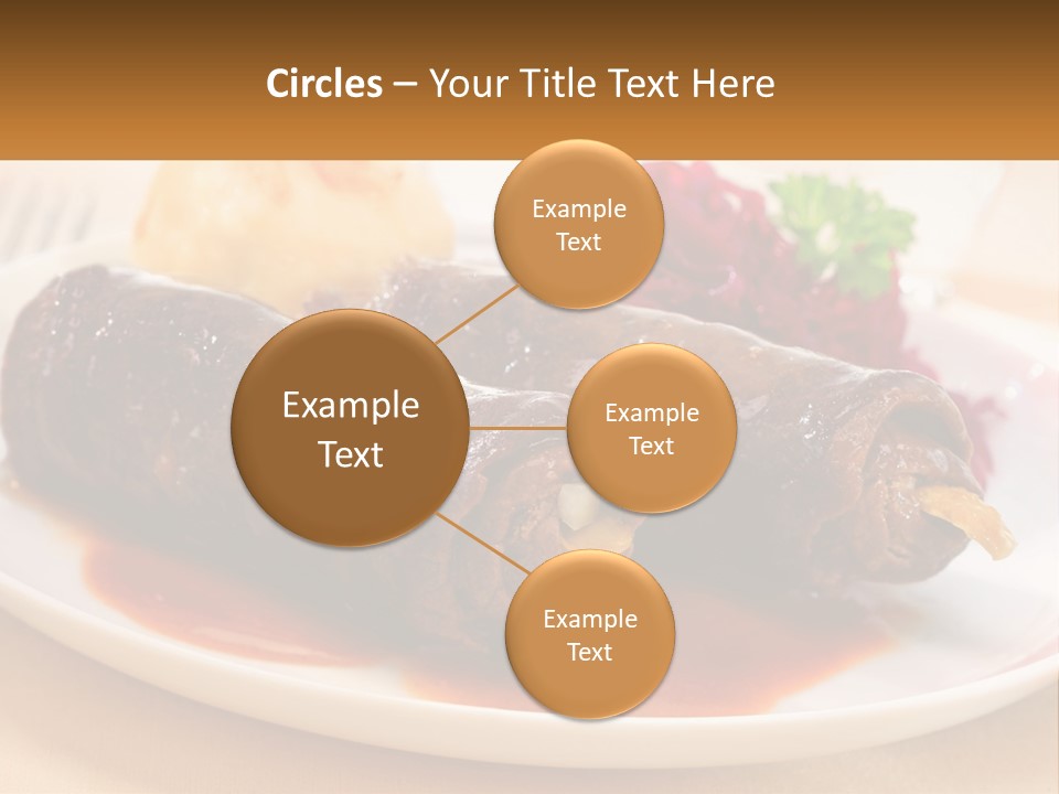 A Plate Of Food With Meat And Vegetables On It PowerPoint Template