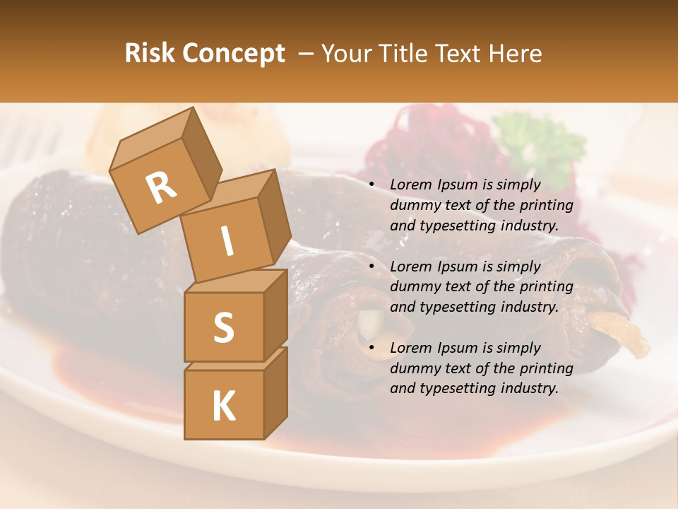 A Plate Of Food With Meat And Vegetables On It PowerPoint Template