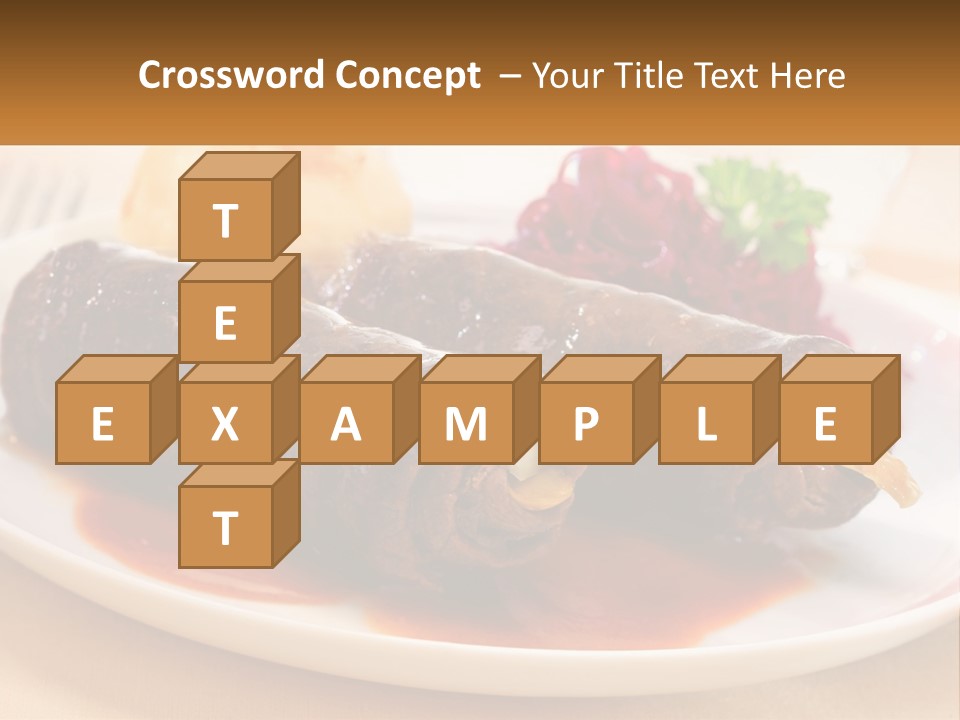 A Plate Of Food With Meat And Vegetables On It PowerPoint Template