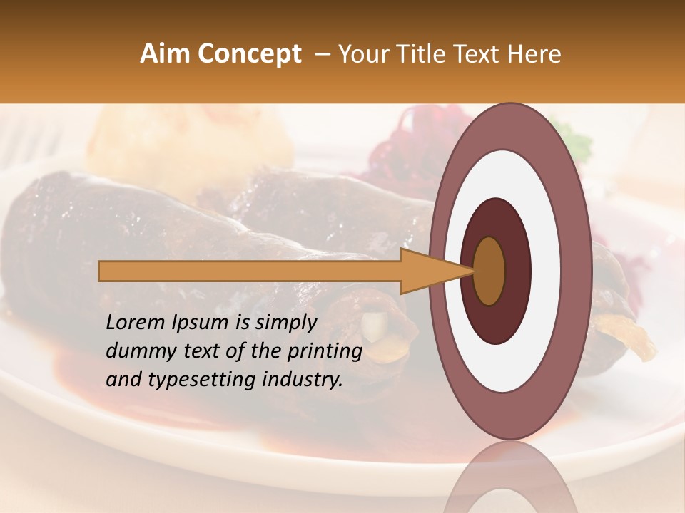 A Plate Of Food With Meat And Vegetables On It PowerPoint Template